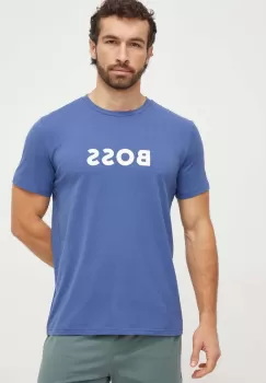 BOSS tricou din bumbac barbati, cu imprimeu imagine