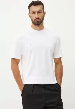 BOSS tricou din bumbac barbati, culoarea alb, neted, 50520298 imagine