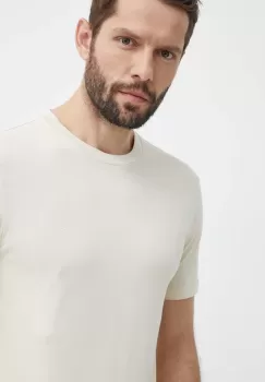 BOSS tricou din bumbac barbati, culoarea alb, neted imagine