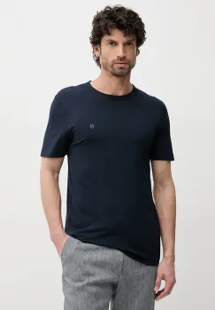 BOSS tricou din bumbac barbati, culoarea albastru marin, neted, 50539831 imagine