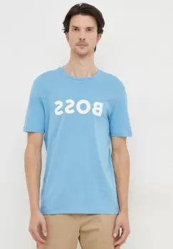 BOSS tricou din bumbac BOSS CASUAL cu imprimeu imagine