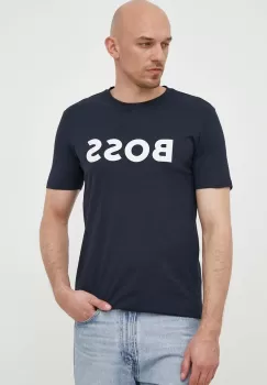 BOSS tricou din bumbac BOSS CASUAL cu imprimeu imagine