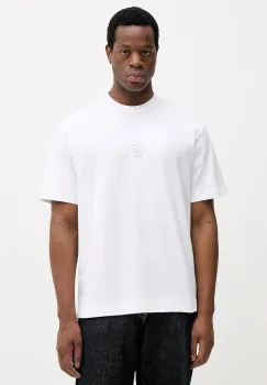 BOSS tricou din bumbac culoarea alb, cu imprimeu, 50555106 imagine