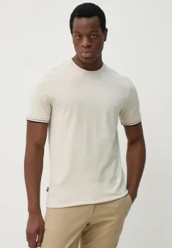 BOSS tricou din bumbac culoarea alb, neted imagine