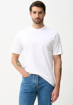 BOSS tricou din bumbac culoarea bleumarin, melanj, 50546404 imagine