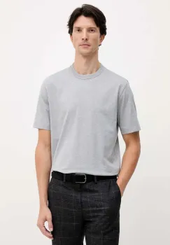 BOSS tricou din bumbac culoarea gri, melanj, 50546404 imagine