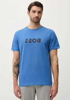 BOSS tricou din bumbac culoarea negru, cu imprimeu, 50491706 imagine