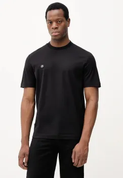 BOSS tricou din bumbac culoarea negru, cu imprimeu, 50555844 imagine