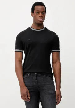 BOSS tricou din bumbac culoarea negru, uni, 50543858 imagine