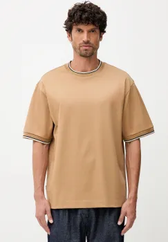 BOSS tricou din bumbac culoarea verde, cu imprimeu, 50548012 imagine
