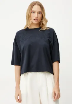 BOSS tricou din bumbac femei, culoarea bleumarin, 50541328 imagine