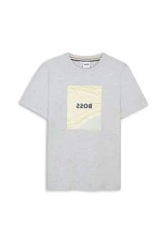 BOSS tricou din bumbac pentru bebelusi culoarea gri, cu imprimeu, J52369 imagine