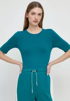 BOSS tricou femei, culoarea turcoaz imagine