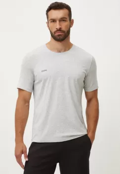 BOSS tricou lounge culoarea gri, melanj imagine