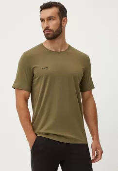 BOSS tricou lounge culoarea verde, melanj imagine