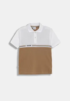 BOSS tricou polo copii culoarea maro, J52339 imagine