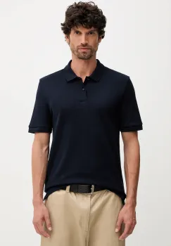 BOSS tricou polo culoarea bleumarin, uni, 50549593 imagine