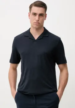 BOSS tricou polo din in barbati, culoarea bleumarin, uni, 50537502 imagine
