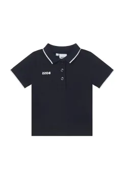 BOSS tricouri polo din bumbac pentru bebelusi culoarea alb, J05P13 imagine