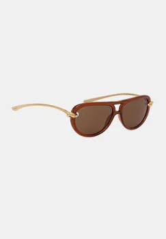 Bottega Veneta ochelari de soare culoarea maro, BV1418S imagine