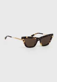 Bottega Veneta ochelari de soare femei, culoarea gri imagine