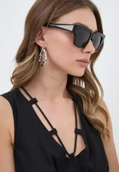 Bottega Veneta ochelari de soare femei, culoarea negru, BV1276S imagine