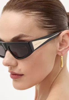 Bottega Veneta ochelari de soare femei, culoarea negru, BV1277S imagine