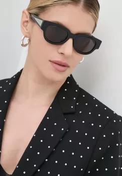 Bottega Veneta ochelari de soare femei, culoarea negru, BV1278SA imagine