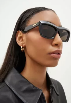 Bottega Veneta ochelari de soare femei, culoarea negru, BV1283S imagine