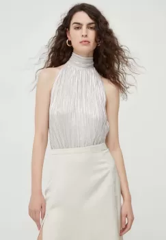 Bruuns Bazaar bluza femei, culoarea argintiu, neted imagine