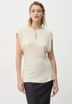 Bruuns Bazaar bluza femei, culoarea bej, neted, BBW4214 imagine