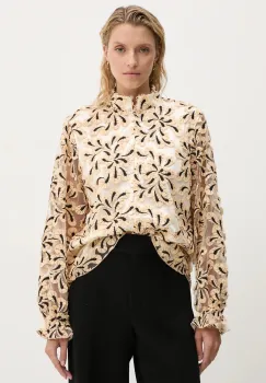 Bruuns Bazaar camasa BouvardiaBBMeasa shirt femei, cu guler stand-up, regular, BBW4051 imagine