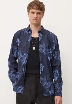 Bruuns Bazaar camasa VaniBBGilly barbati, culoarea albastru marin, cu guler button-down, regular, BBM2402 imagine