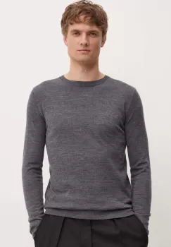 Bruuns Bazaar pulover de lana barbati, culoarea gri, light imagine