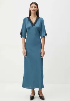 Bruuns Bazaar rochie AcaciaBBDia dress culoarea albastru marin, maxi, drept, BBW4036 imagine