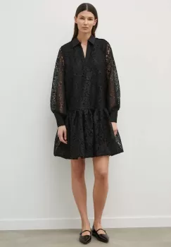 Bruuns Bazaar rochie AmbrosiaBBAvril dress culoarea negru, mini, evazati, BBW3835 imagine