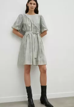 Bruuns Bazaar rochie Bergia Haily culoarea verde, mini, evazati imagine