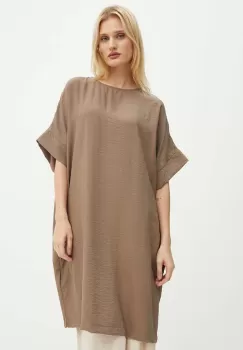 Bruuns Bazaar rochie CressBBGigi dress culoarea maro, mini, oversize, BBW3477N imagine