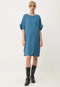 Bruuns Bazaar rochie CressBBGigi dress culoarea turcoaz, mini, oversize, BBW3477N imagine