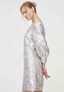 Bruuns Bazaar rochie culoarea argintiu, mini, drept imagine