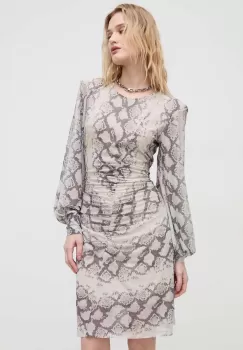 Bruuns Bazaar rochie culoarea bej, mini, mulata imagine