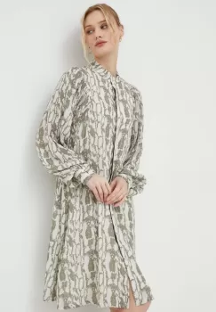 Bruuns Bazaar rochie culoarea bej, mini, oversize imagine