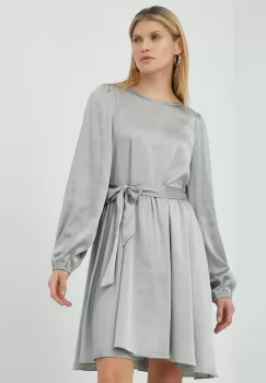 Bruuns Bazaar rochie culoarea gri, mini, evazati imagine