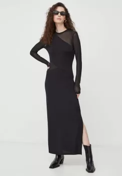 Bruuns Bazaar rochie culoarea negru, maxi, mulata imagine