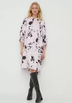 Bruuns Bazaar rochie culoarea roz, mini, oversize imagine