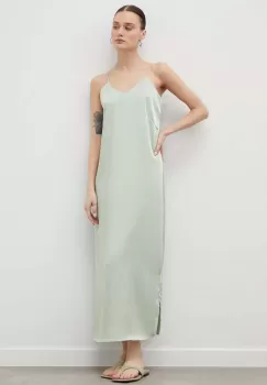 Bruuns Bazaar rochie culoarea verde, midi, mulata imagine