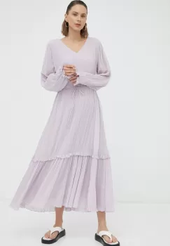Bruuns Bazaar rochie culoarea violet, maxi, drept imagine
