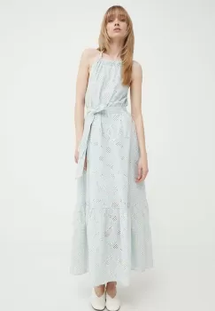 Bruuns Bazaar rochie din bumbac WoodbineBBKaia dress maxi, evazati, BBW3949 imagine