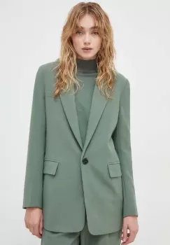 Bruuns Bazaar sacou culoarea verde, un singur rand de nasturi, neted imagine