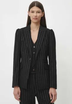 Bruuns Bazaar sacou DecumariaBBNora blazer culoarea negru, un singur rand de nasturi, modelator, BBW4083 imagine